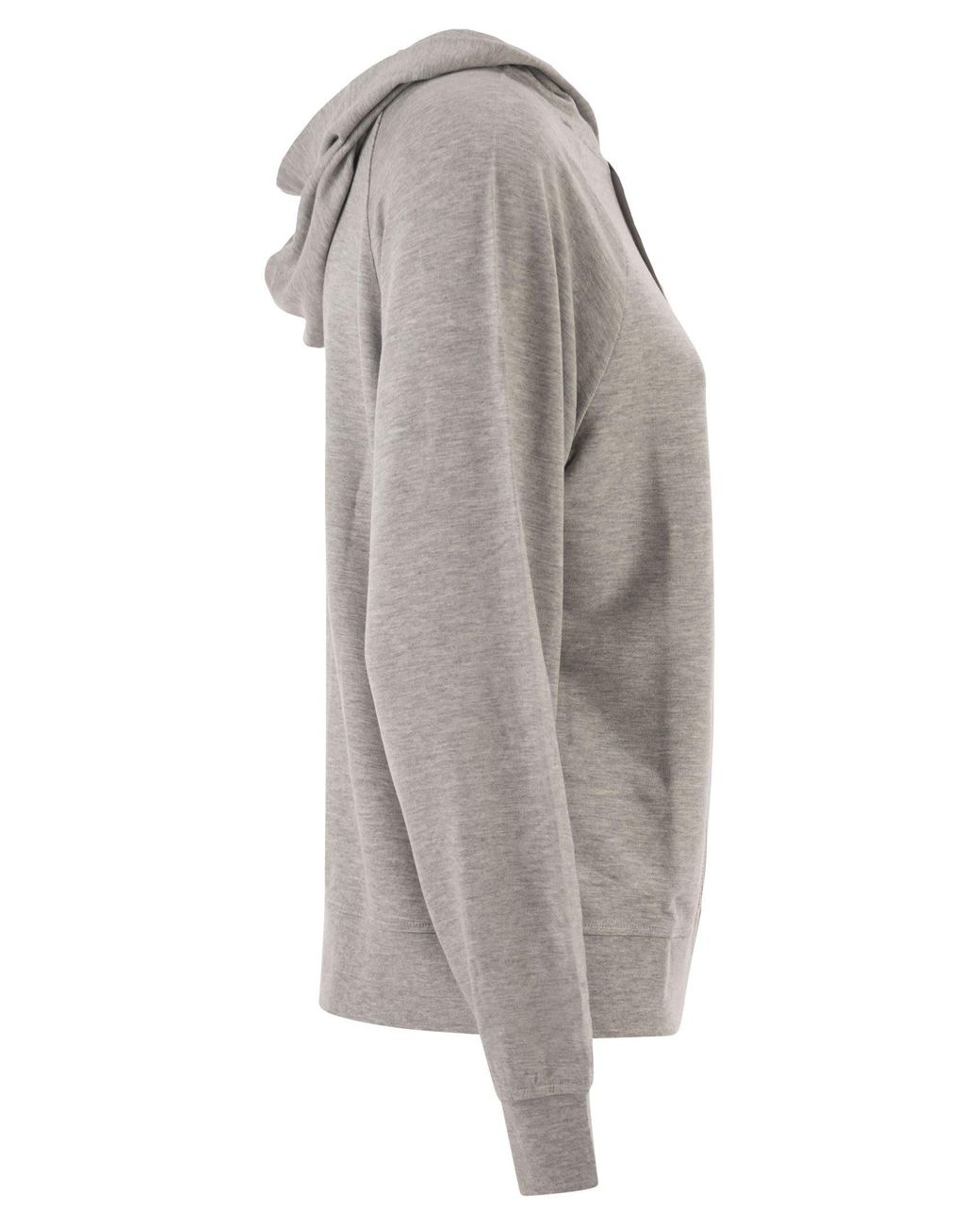 Majestic Gray Hooded Zip Up Sweatshirt