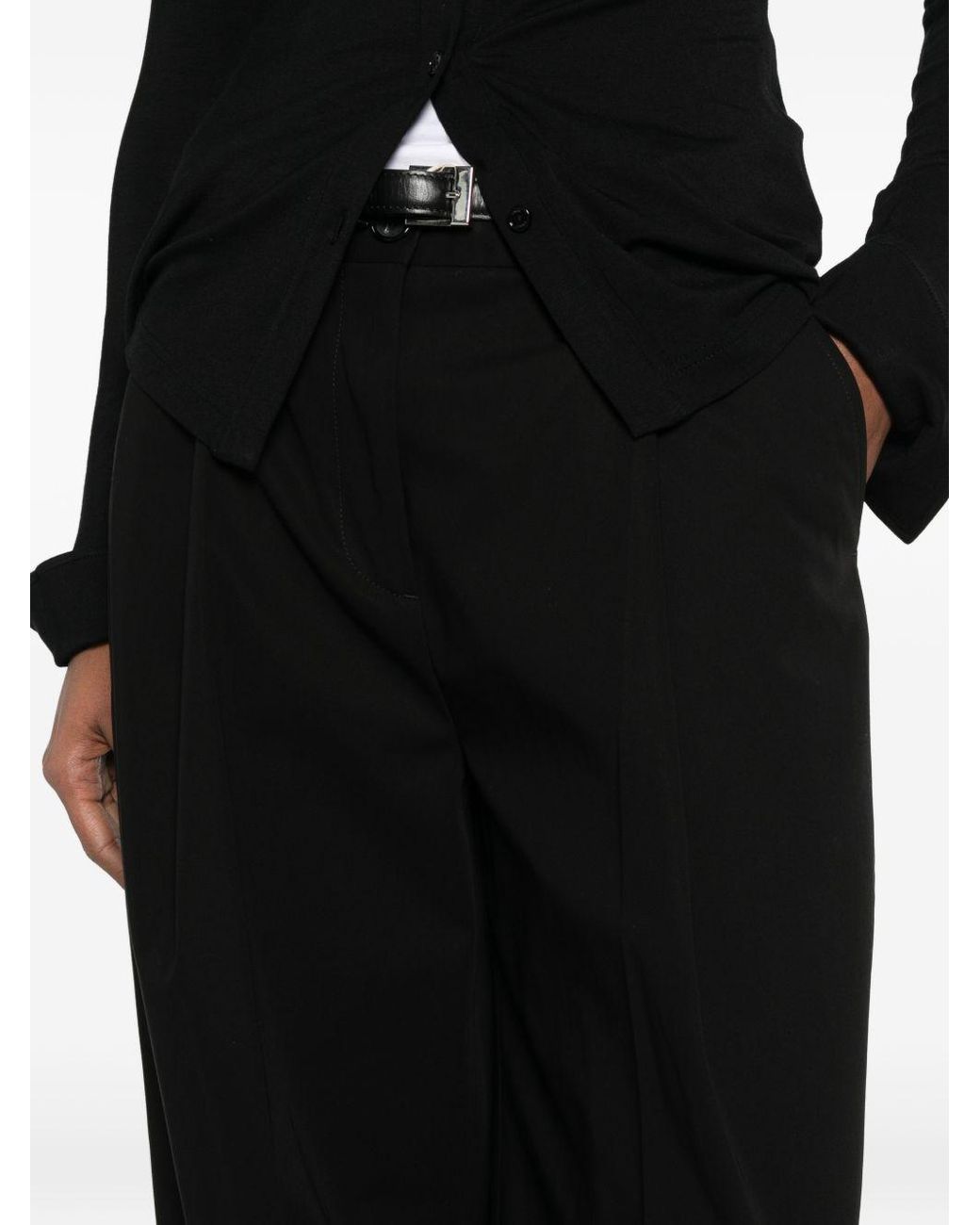 Totême Black Relaxed Fit Pants