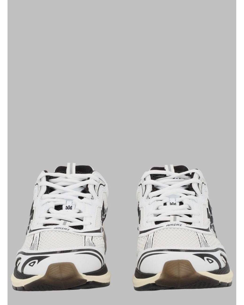 Amiri Metallic Mesh-Panel Lace-Up Sneakers for men