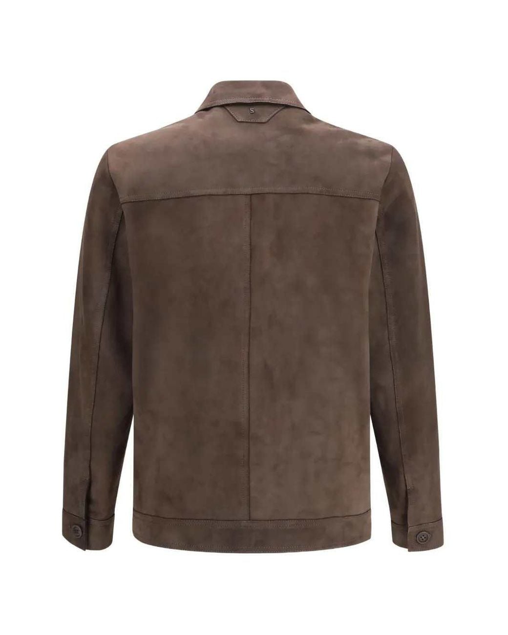 Salvatore Santoro Brown Button Front Suede Jacket