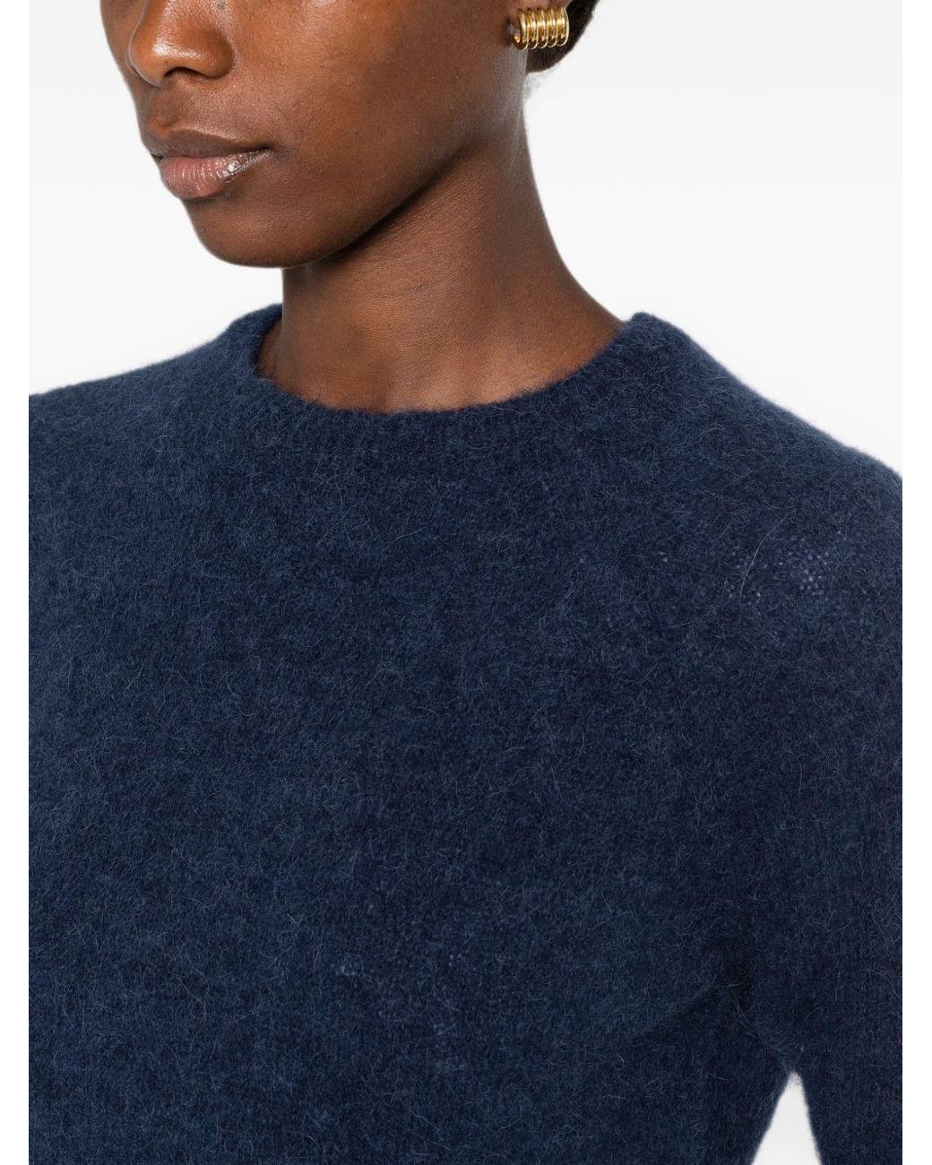 Base London Blue Wool Crewneck Sweater