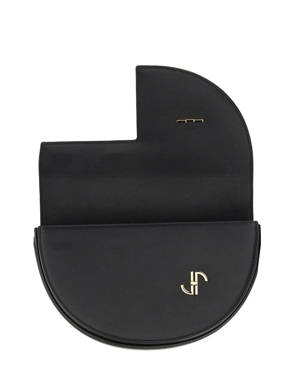 Patou Black Mini Leather Shoulder Handbag