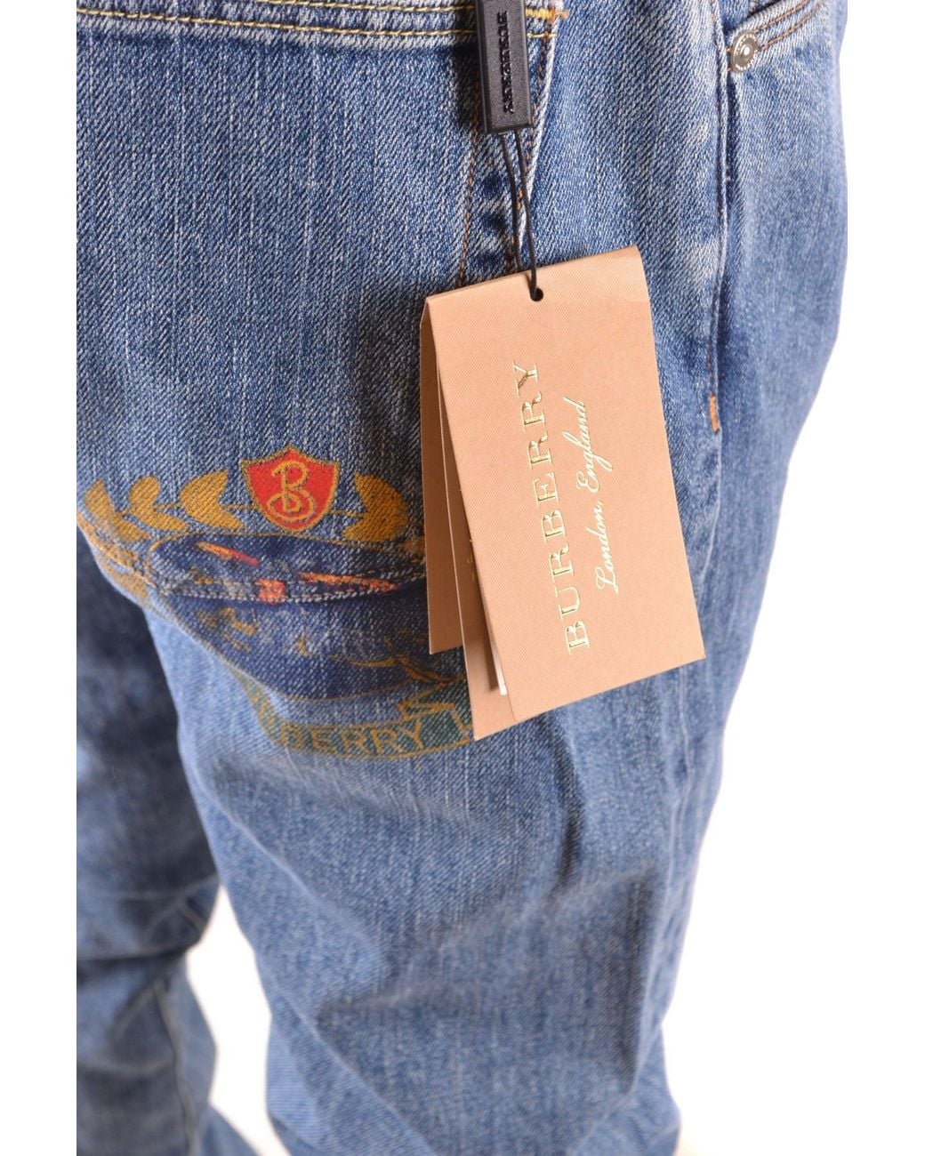 Burberry Blue Straight Jeans Denim for men