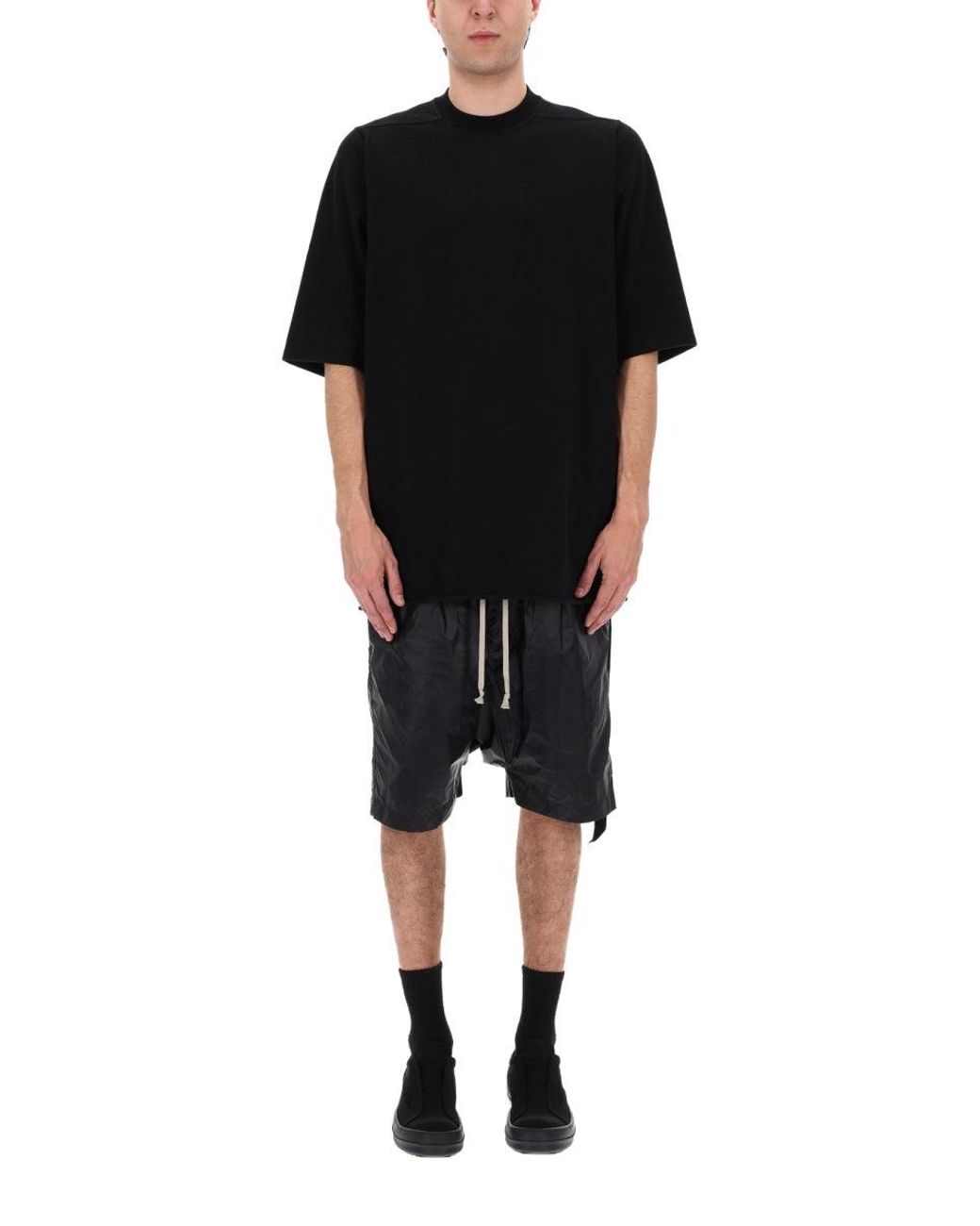 Rick Owens Black T-Shirt "Jumbo Ss"