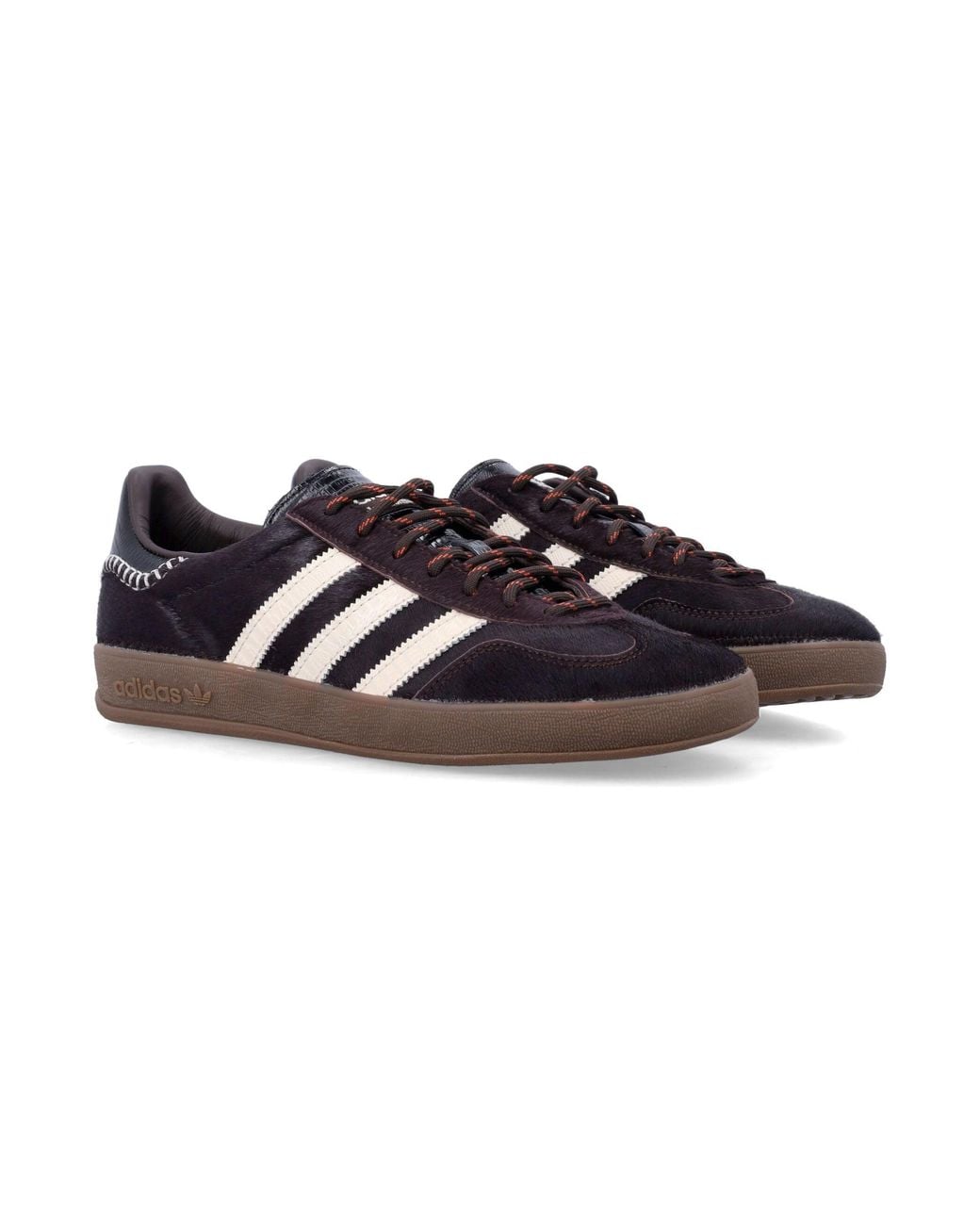Adidas by Wales Bonner Black Gazelle-Inspired Leather Sneakers With Eva Midsole