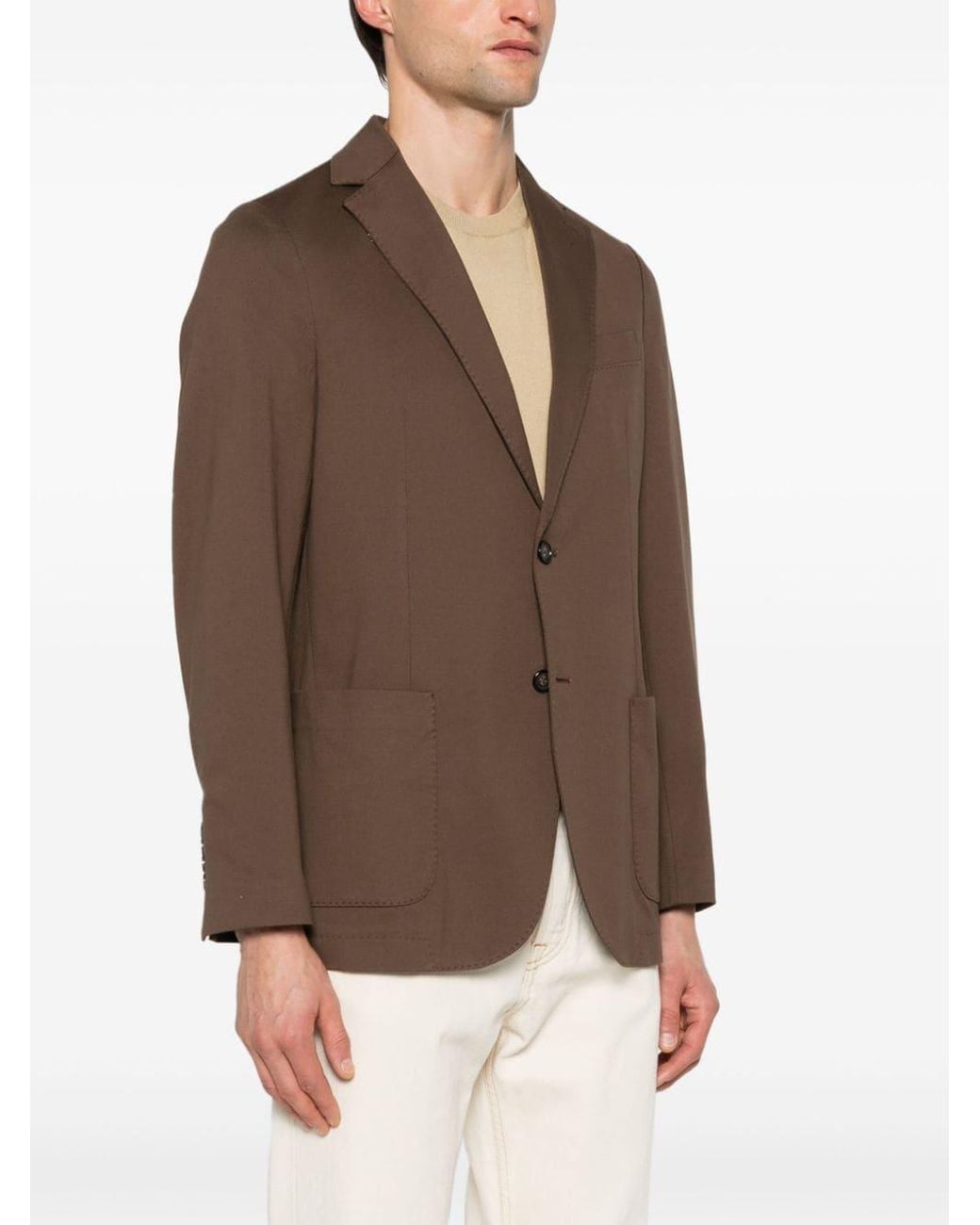 Circolo 1901 Brown Single-Breasted Pique Jacket for men
