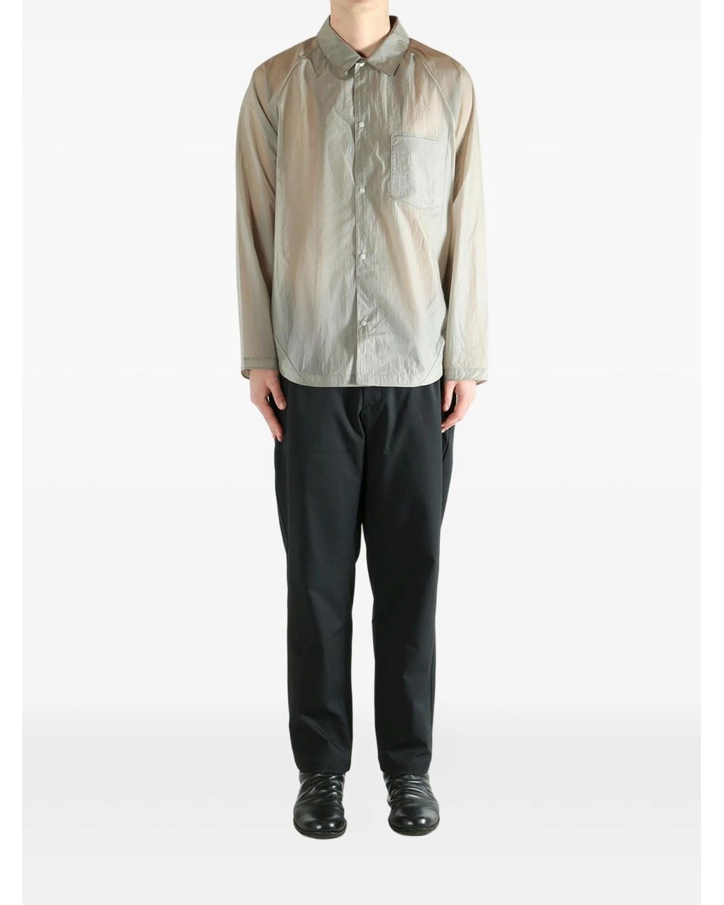 Goldwin Gray Sheer Nylon Wind Shirt