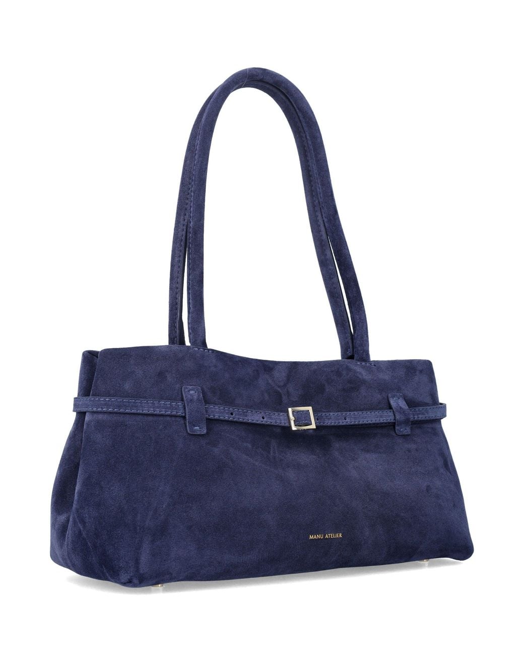 MANU Atelier Blue Suede Tote Bag