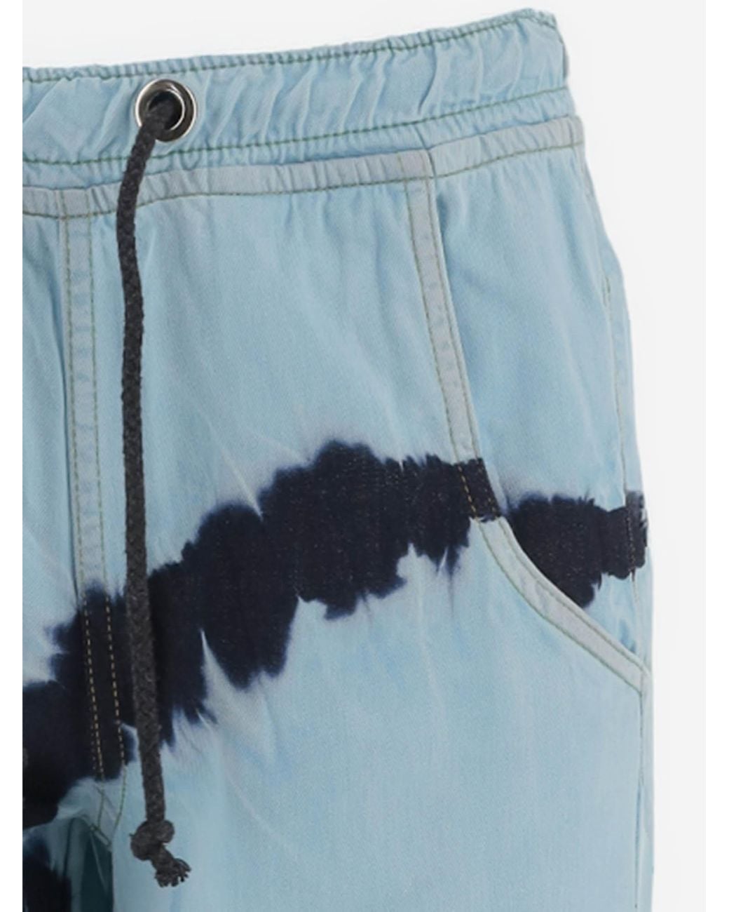 DON'T @ ME Blue Cotton Jeans With Tie Dye Pattern