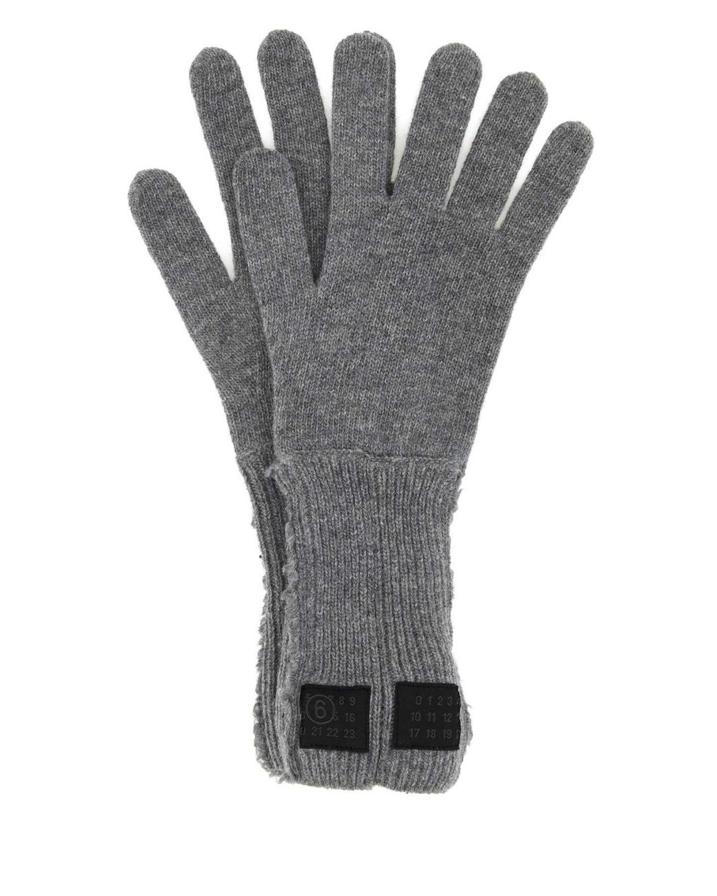 MM6 by Maison Margiela Gray Wool Blend Gloves