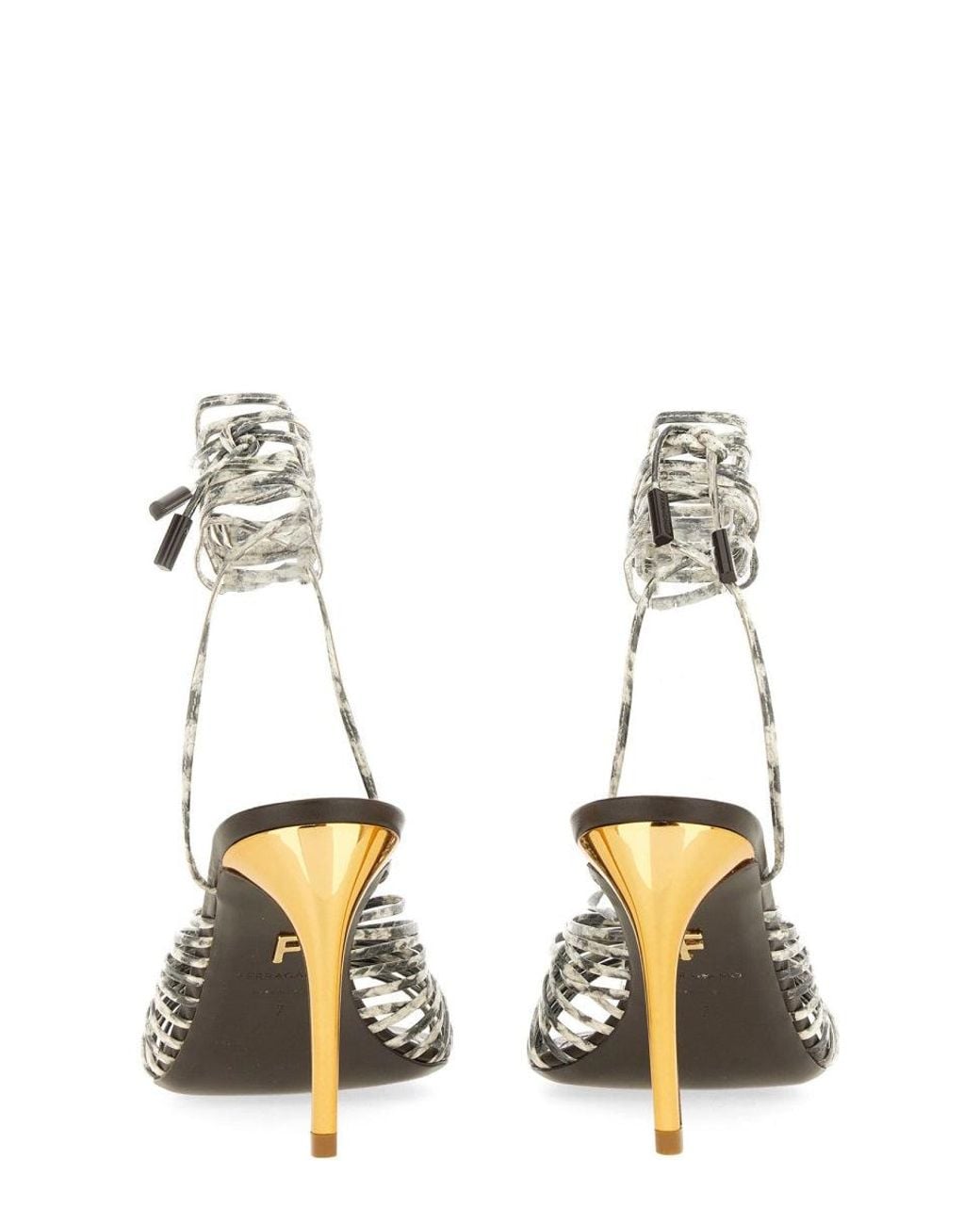 Ferragamo Metallic Leather Sandal for men