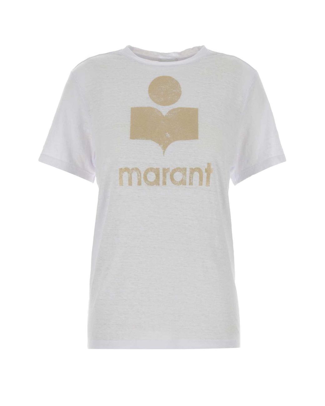Isabel Marant White Logo Round Neck T-Shirt