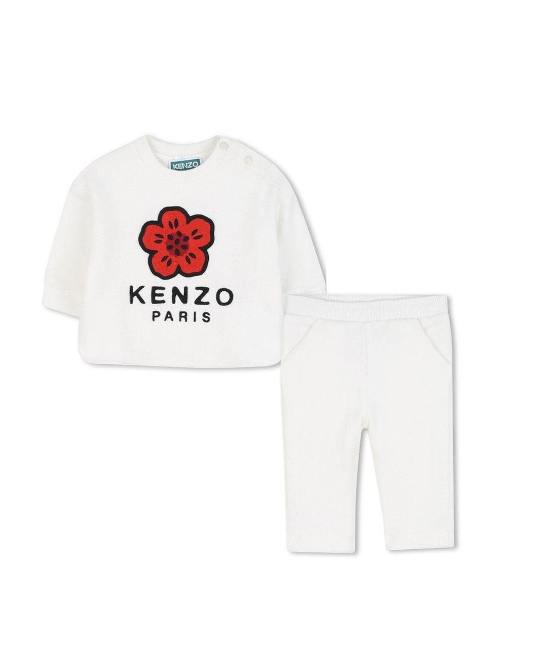 KENZO White Sweatshirt With Pants Set