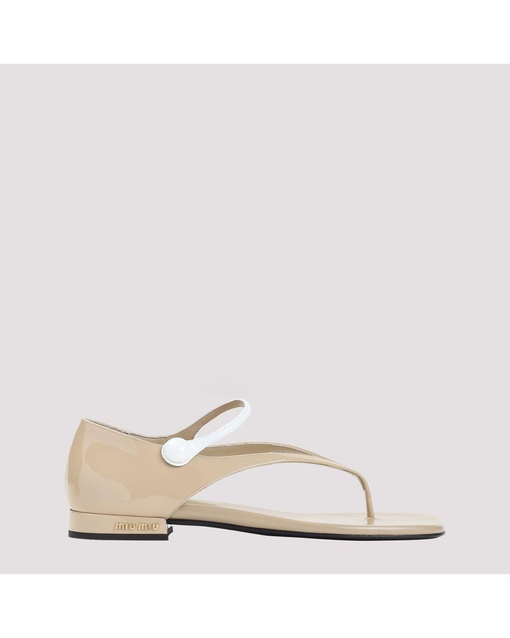 Miu Miu Natural Calf Leather Sandals