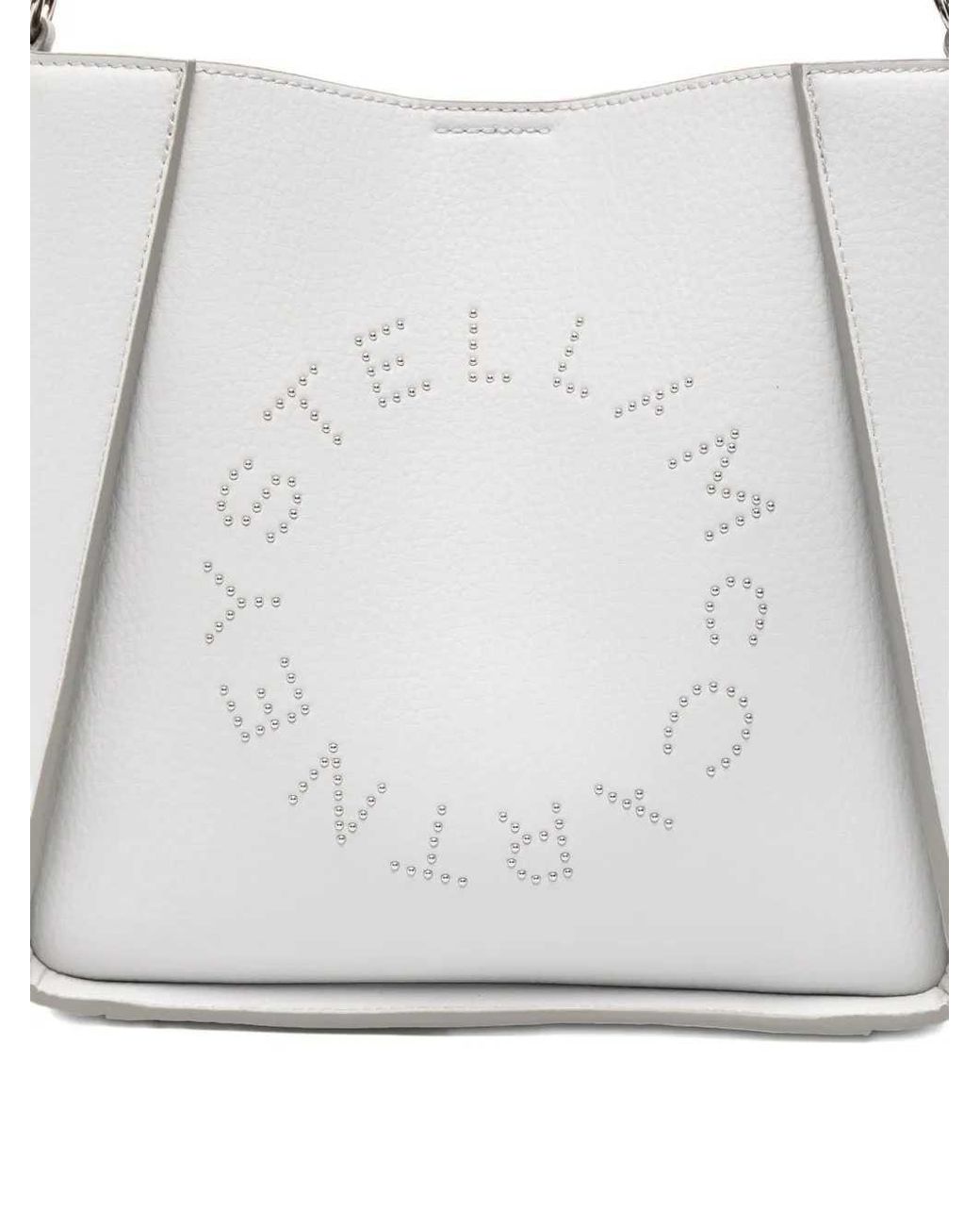 Stella McCartney White Shoulder Bag With Logo Detail