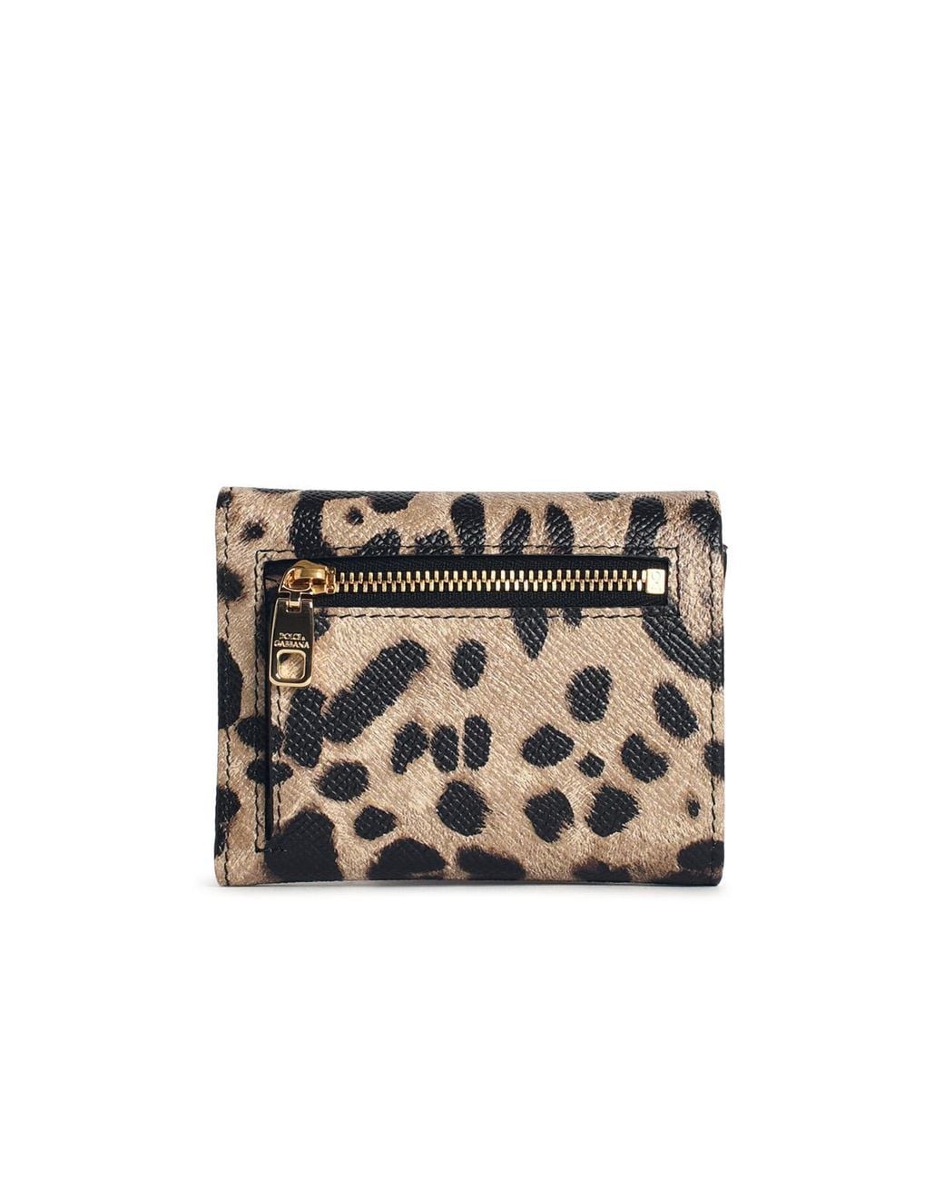 Dolce & Gabbana White 'Dauphine' Leopard Leather Portafolgio