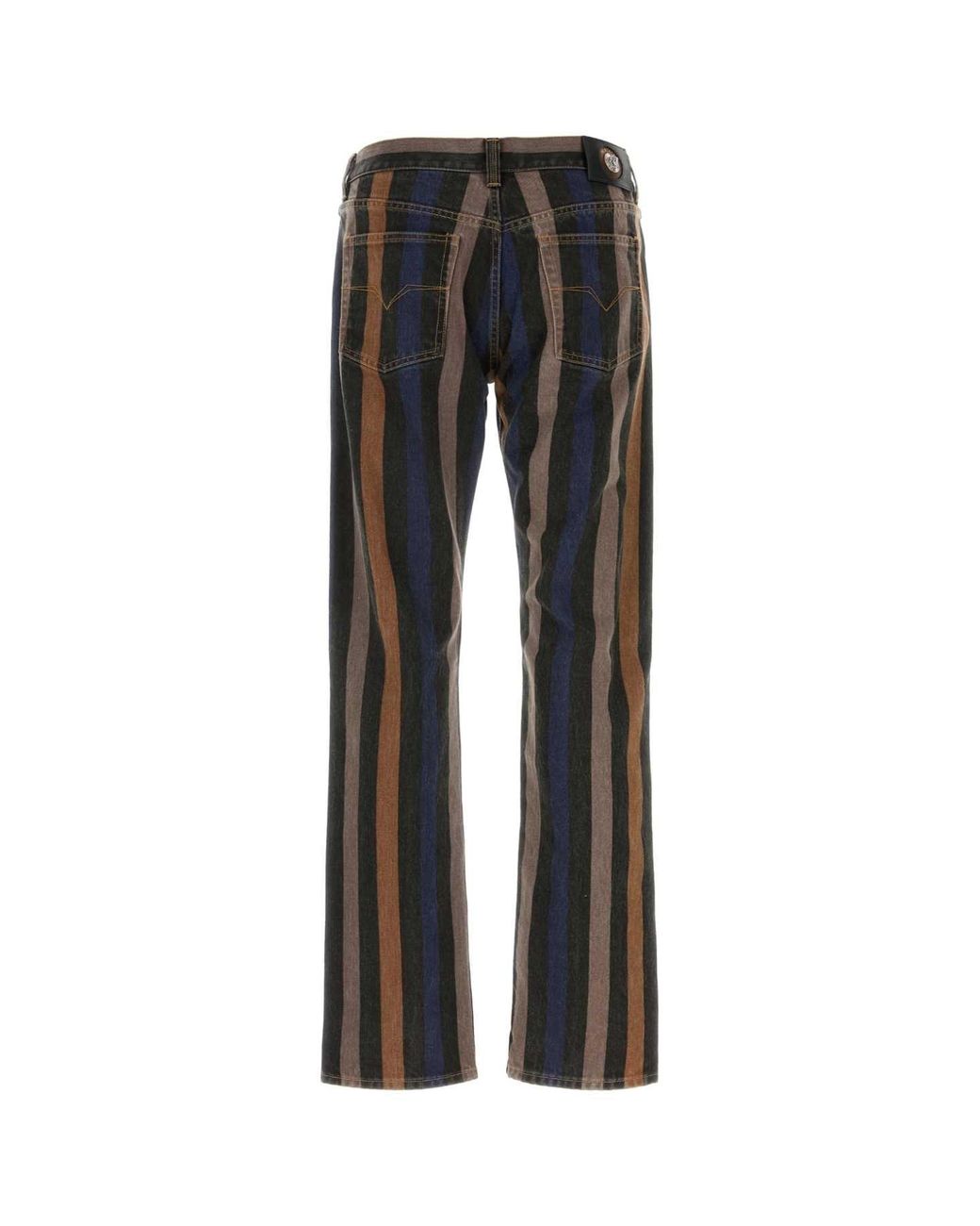 Versace Black Mid Rise Jeans for men