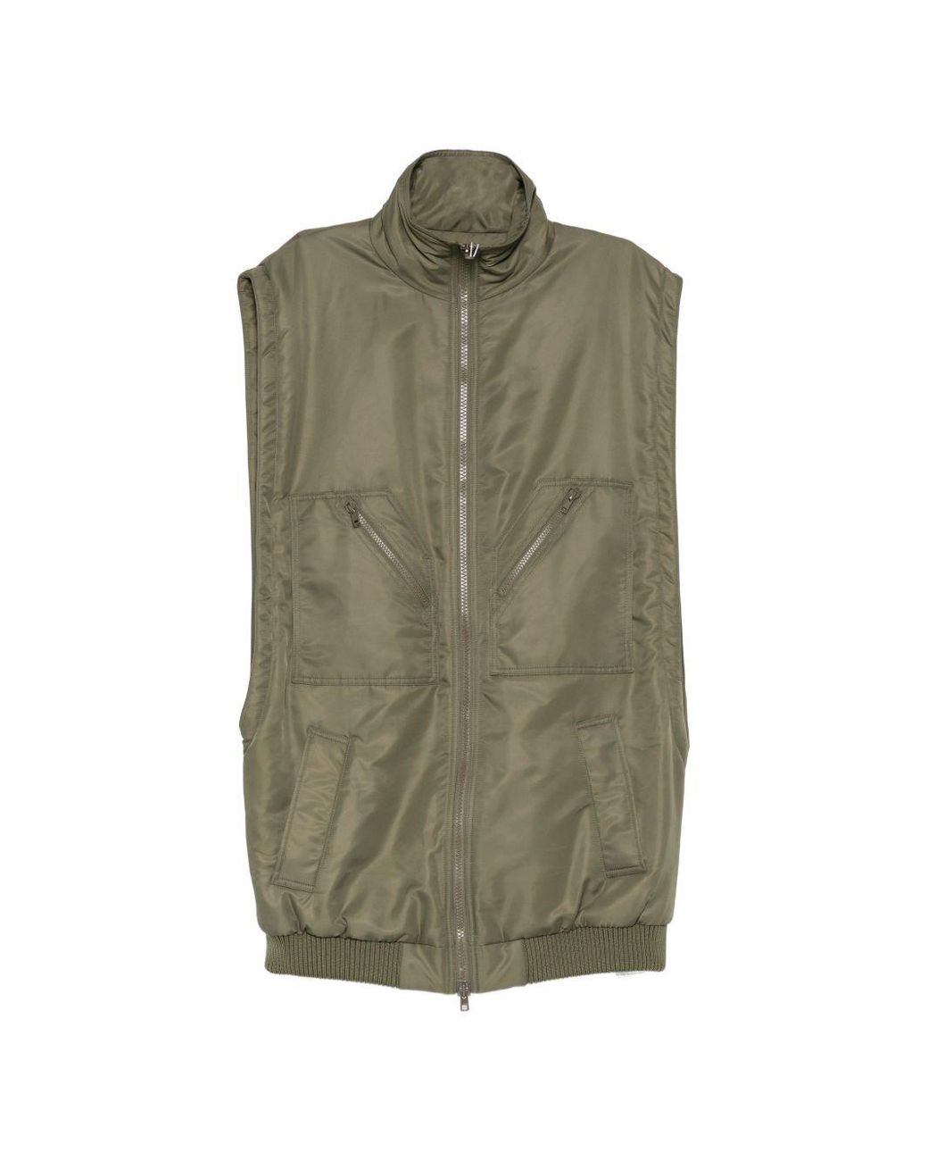 MM6 by Maison Margiela Green Oversized Down Vest