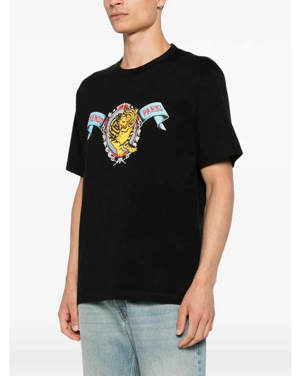KENZO Red Jumping Tiger' Cotton T Shirt