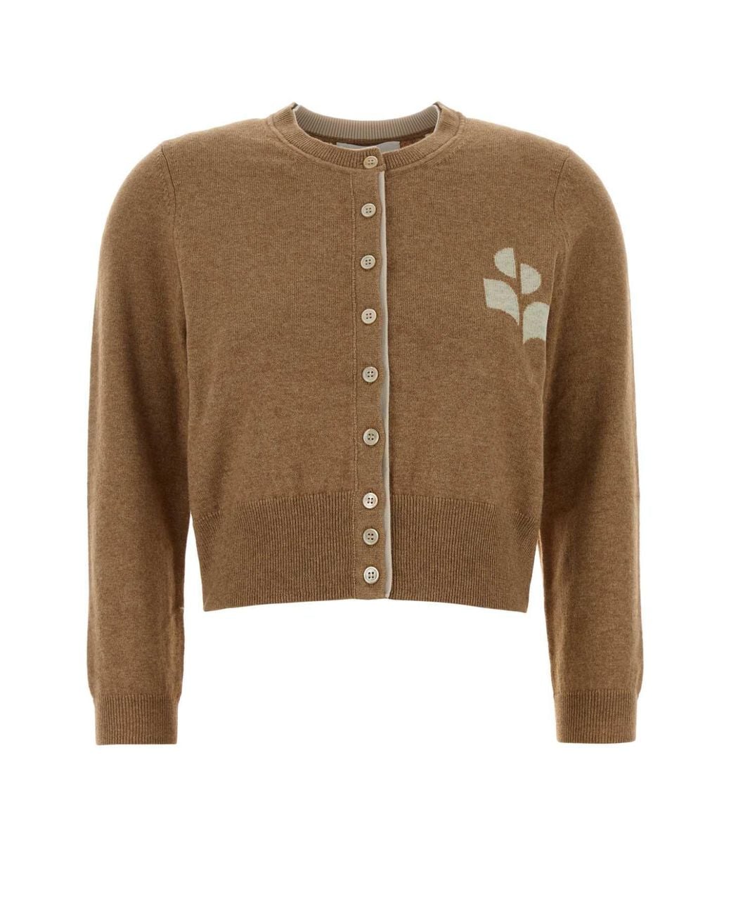 Isabel Marant Brown Lona Wool And Cotton Cardigan