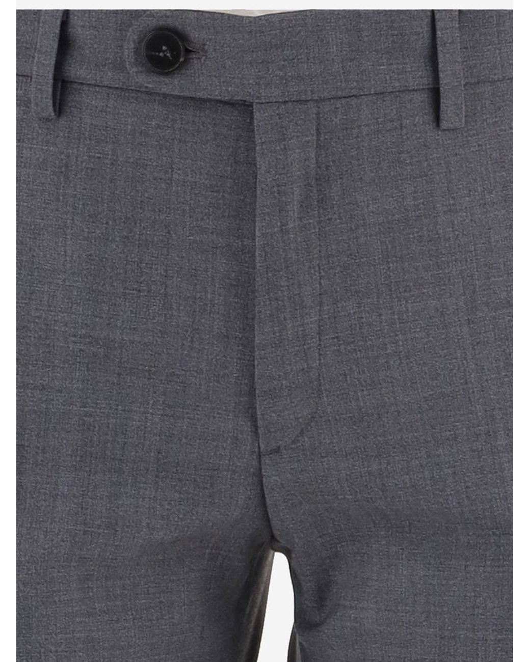 DARKPARK Gray Trousers Colin Stretch Wool Polyester