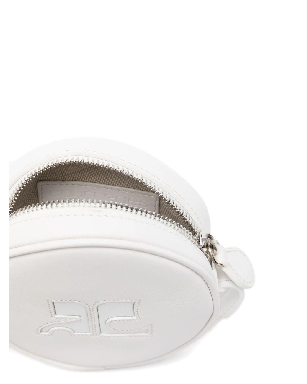 Courreges White Reedition Circle Bag