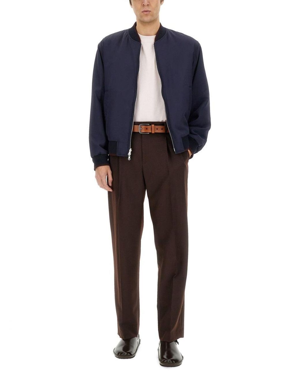 Dries Van Noten Blue Reversible Bomber Jacket for men