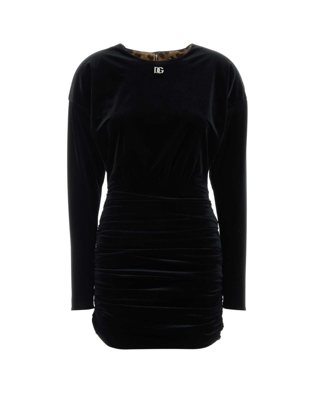 Dolce & Gabbana Black Velvet Mini Dress