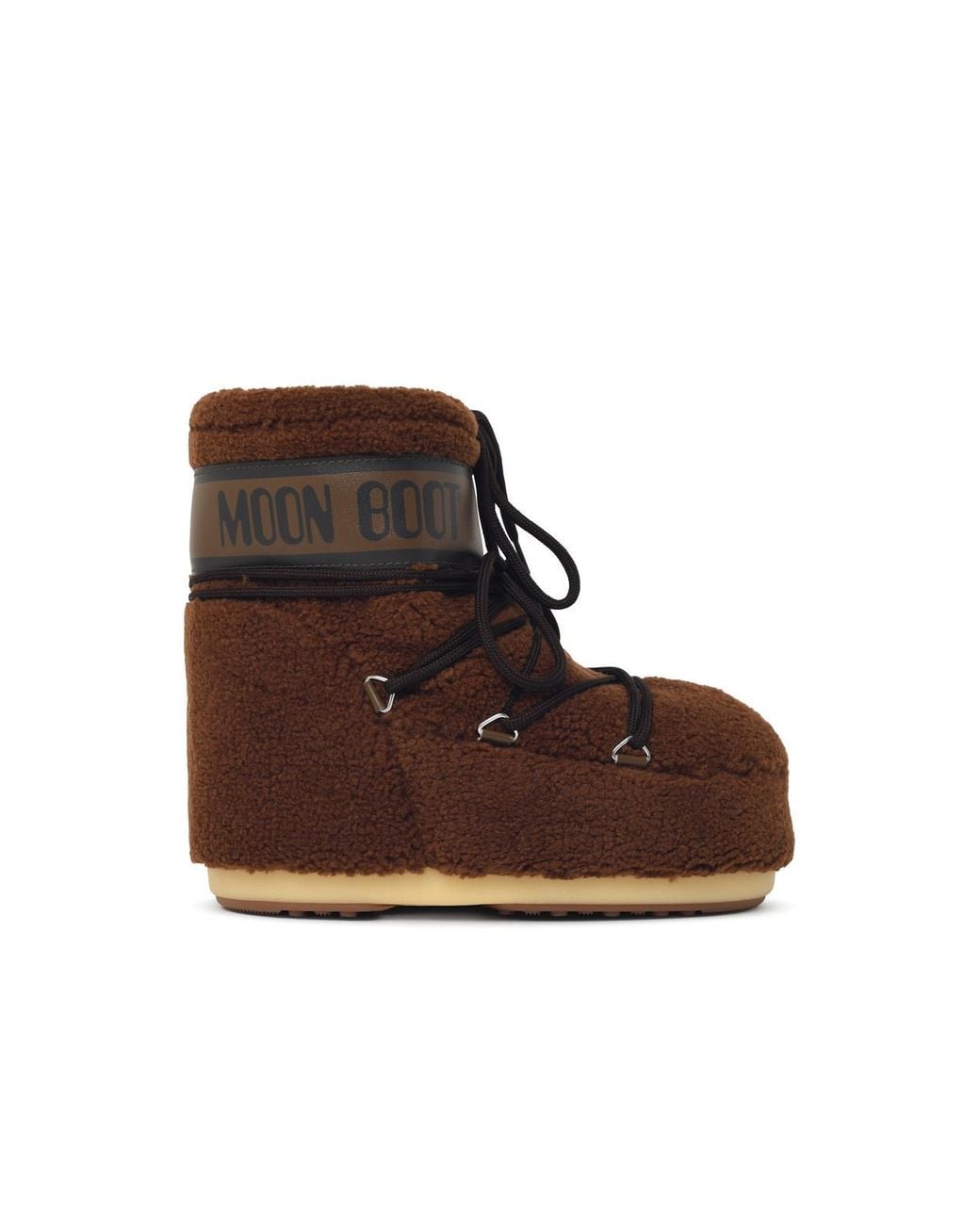 Moonboot Brown 'Mb Icon Low Fleece' Teddy Boots