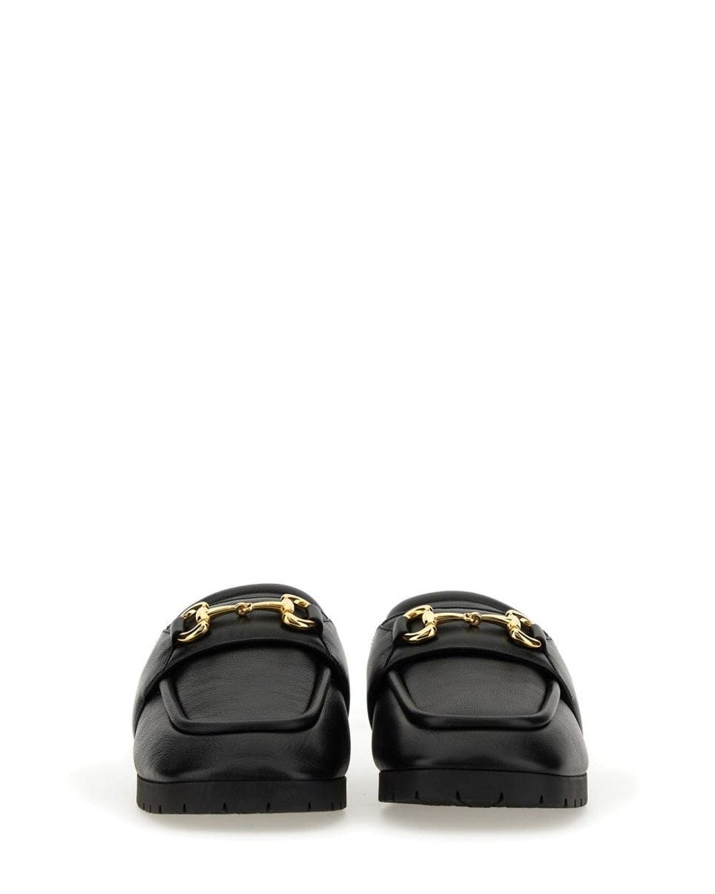 Gucci Black Sabot With Clamp