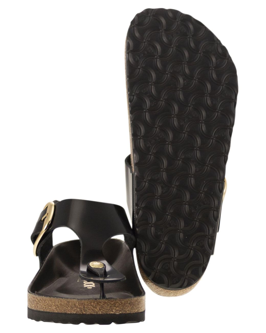 Birkenstock Black Gizeh Big Buckle Flip Flops With Buckle for men