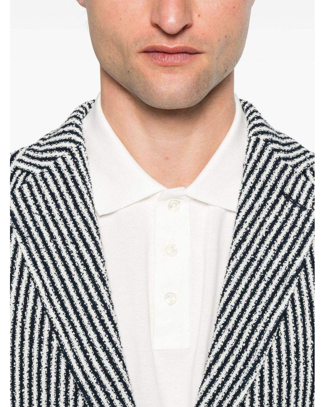 Circolo 1901 Gray Striped Cotton Jacket