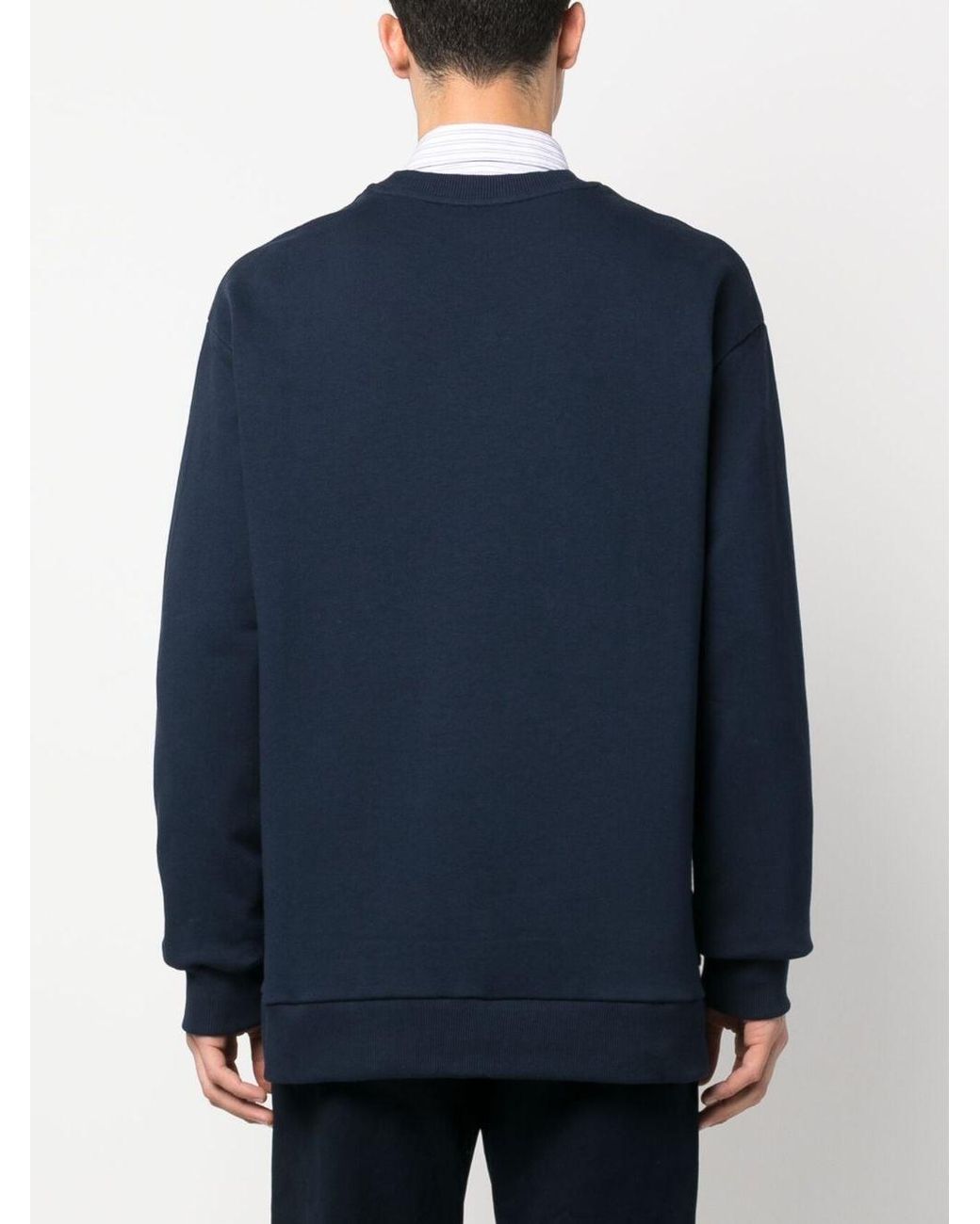 A.P.C. Blue Logo Organic Cotton Sweatshirt for men