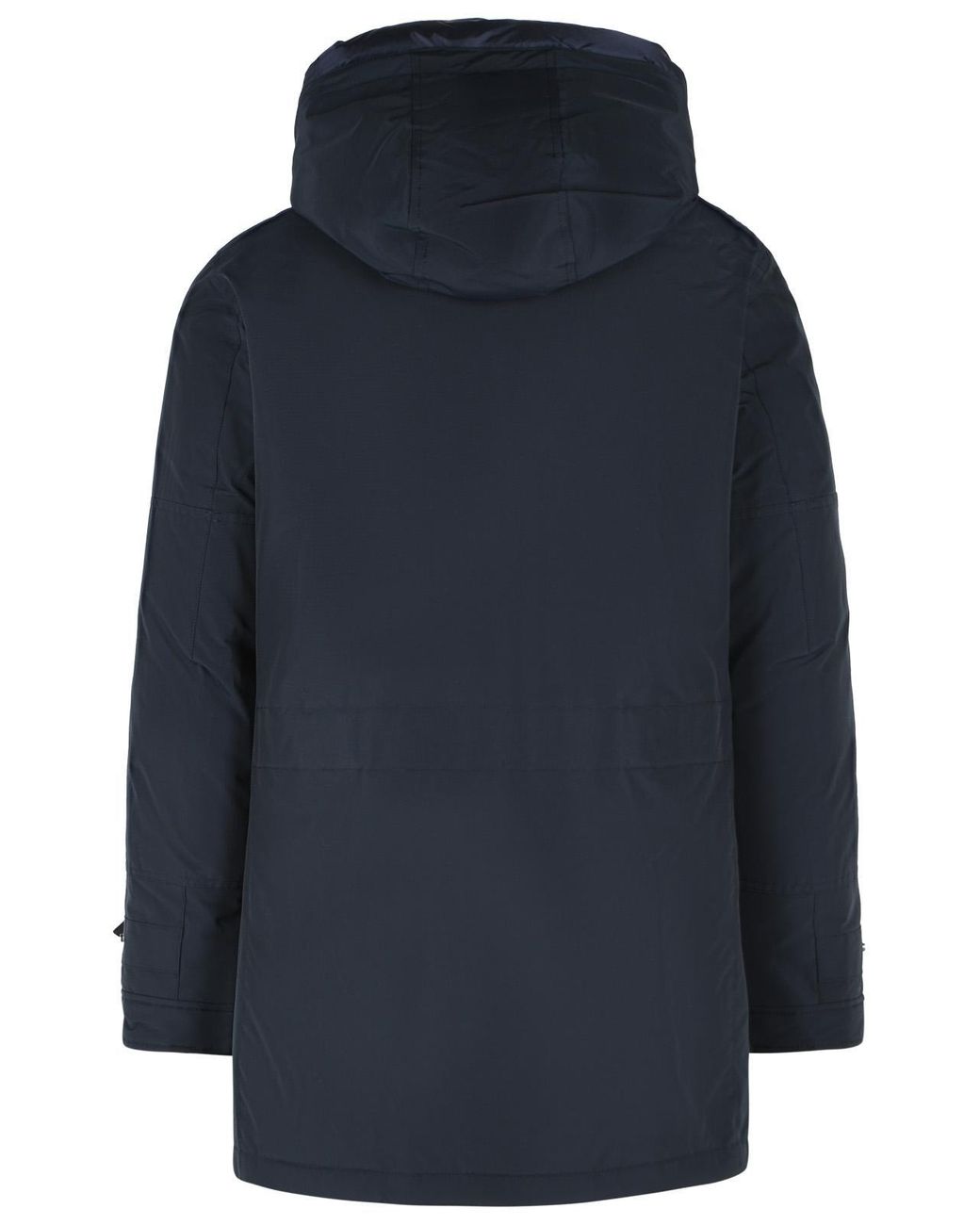 Woolrich Blue 'Polar High Collar' Cotton Blend Parka for men