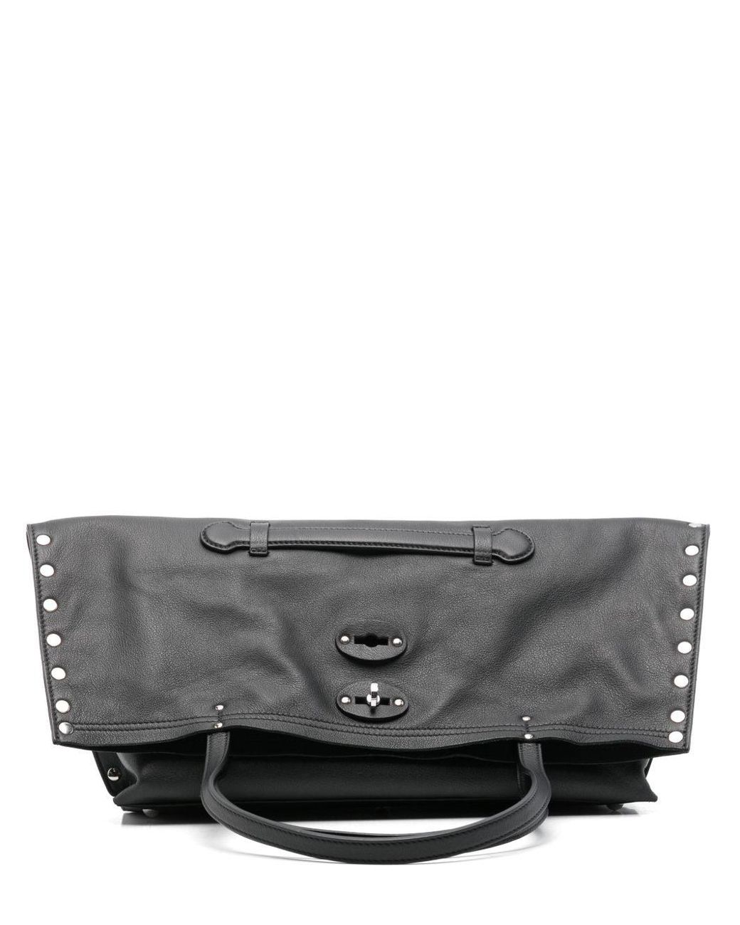 Zanellato Gray A'Spasso Saeta Medium Leather Handbag