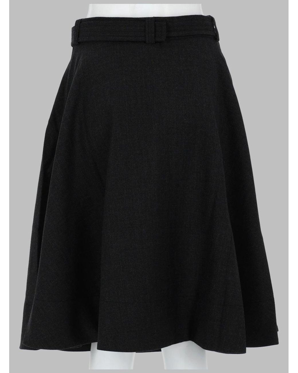 Ganni Black Wrap Skirt With Belt Recycled Polyester