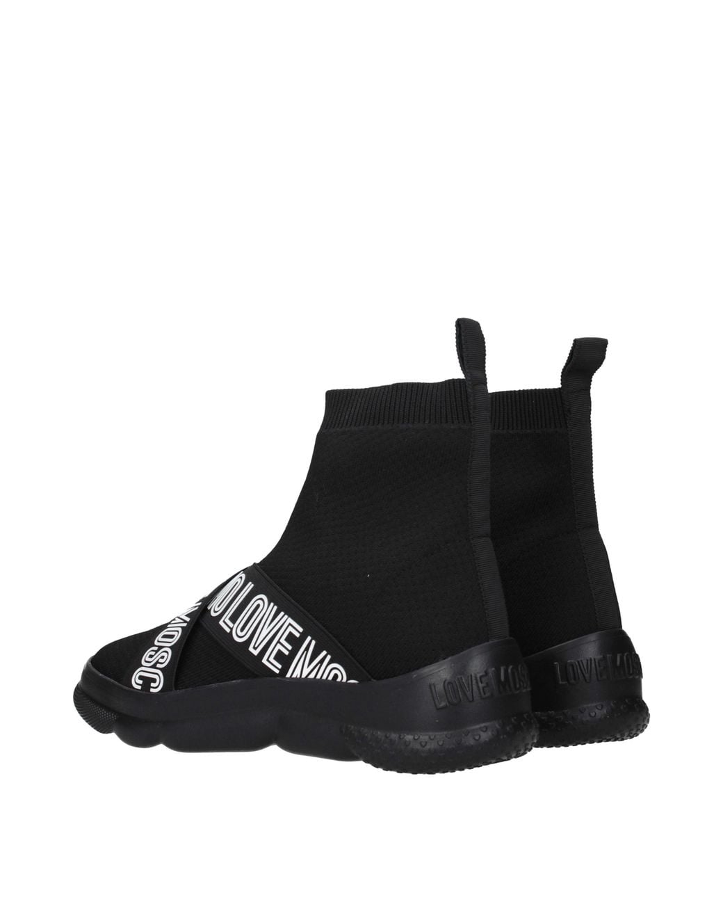 Love Moschino Black Sneakers Donna Tessuto Nero/Nero