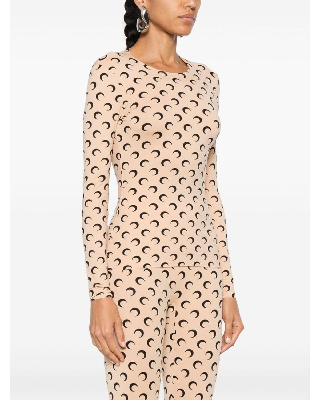 MARINE SERRE Natural Moon Print Top