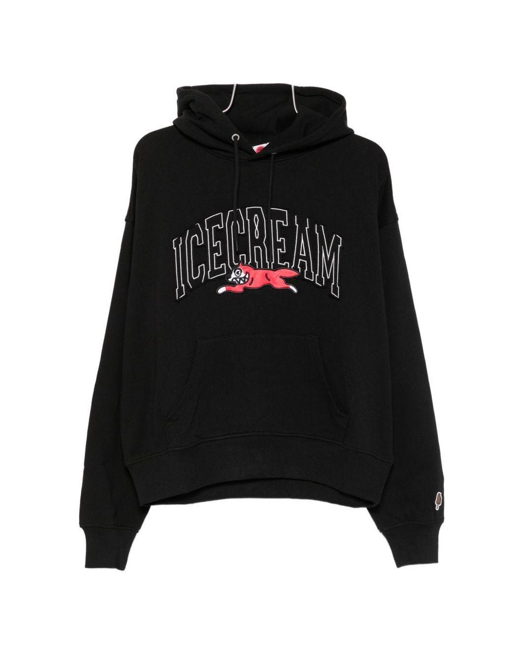 ICECREAM Black Logo Cotton Hoodie