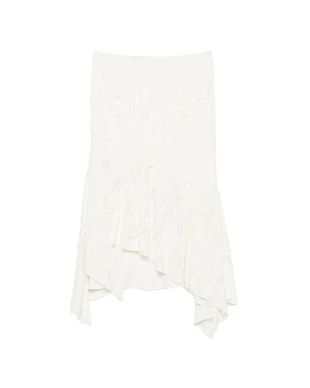 AVAVAV White Kajsa Draped Skirt Distressed