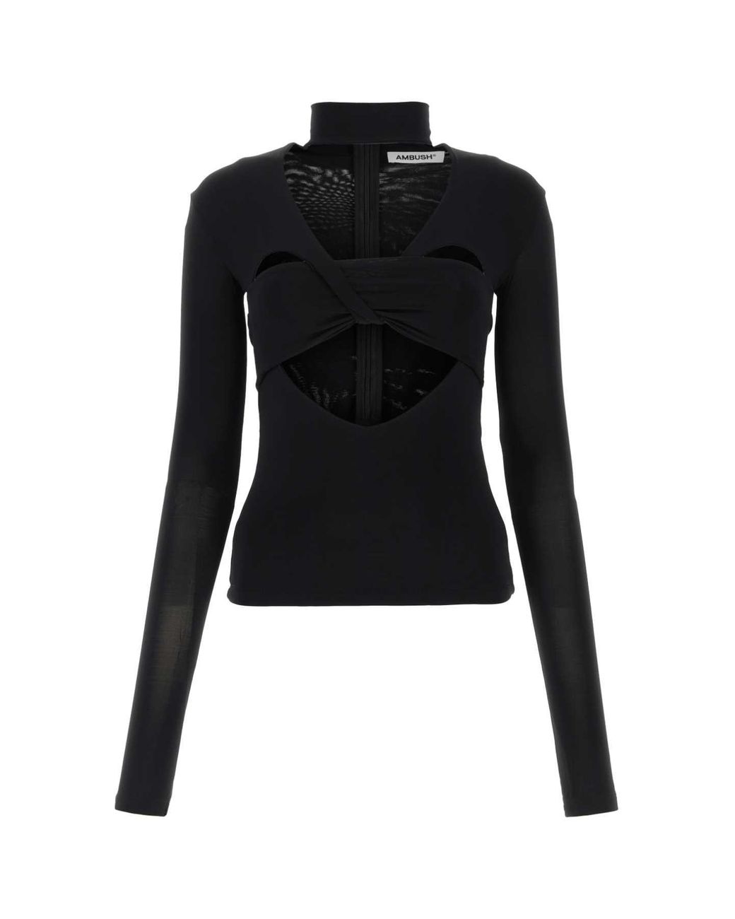 Ambush Black Stretch Viscose Top