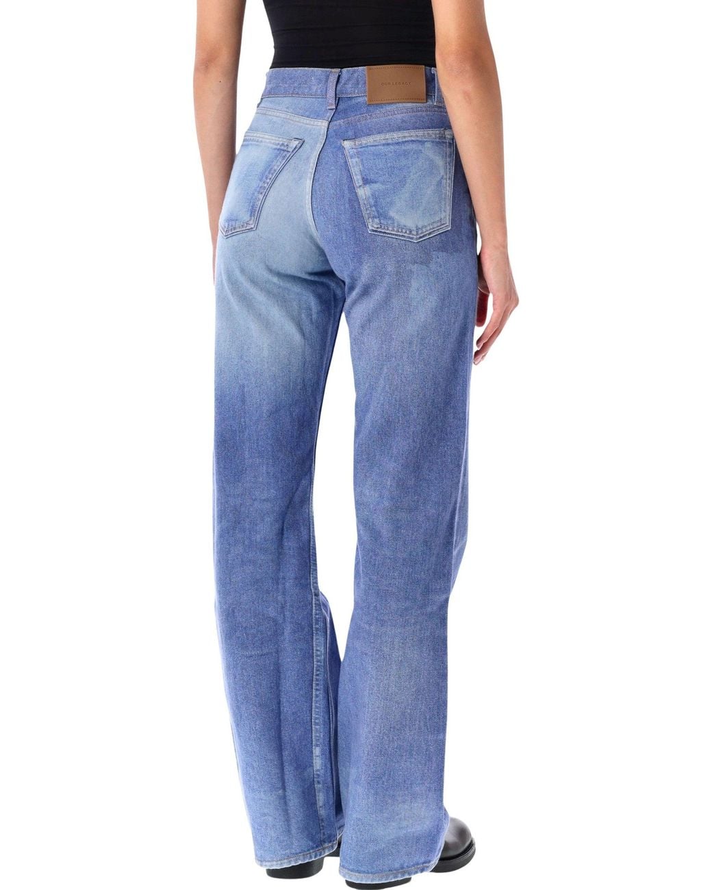 Our Legacy Blue High-Waisted Wide-Leg Jeans