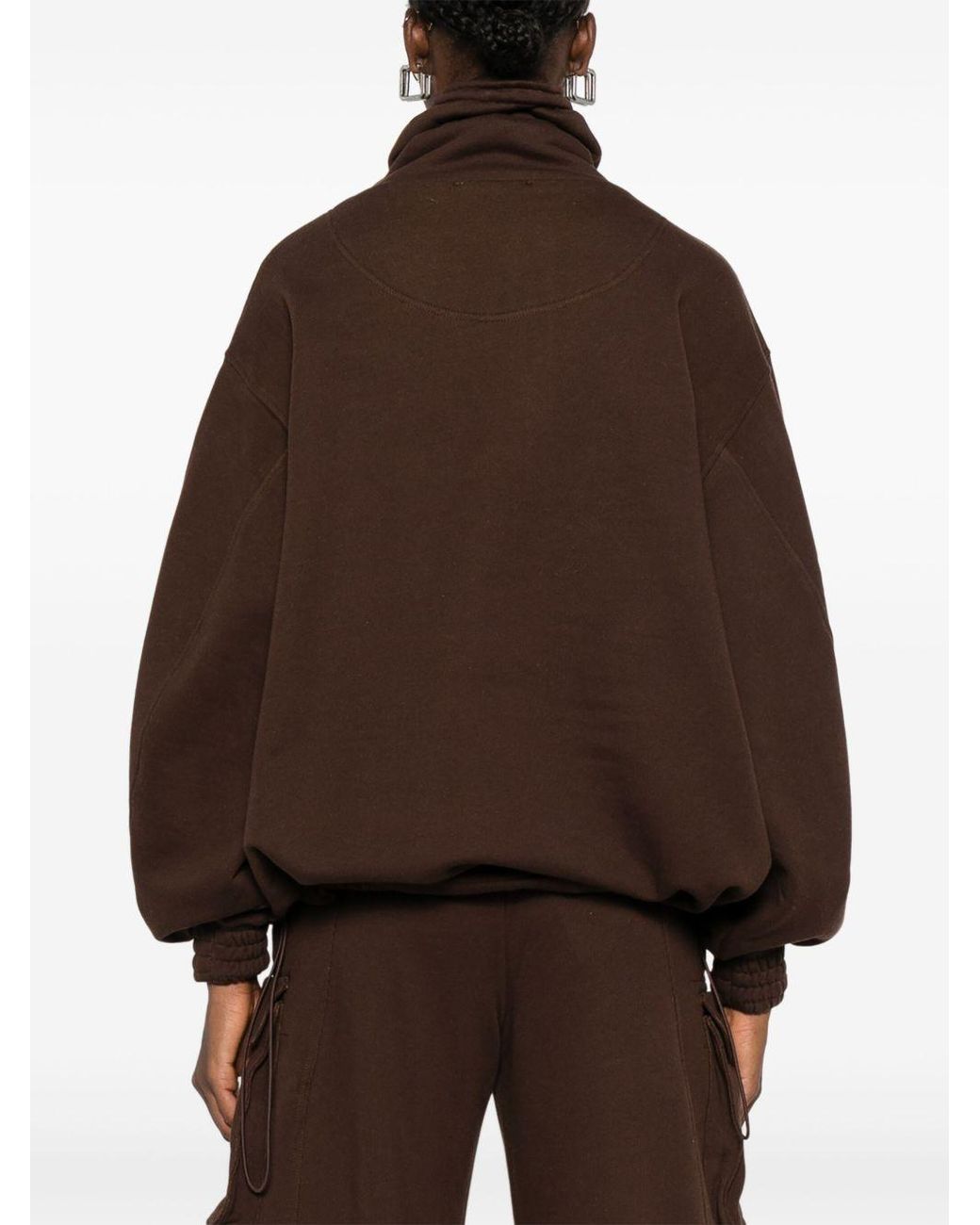 Le sweat en coton du logo Attico The Attico en coloris Brown