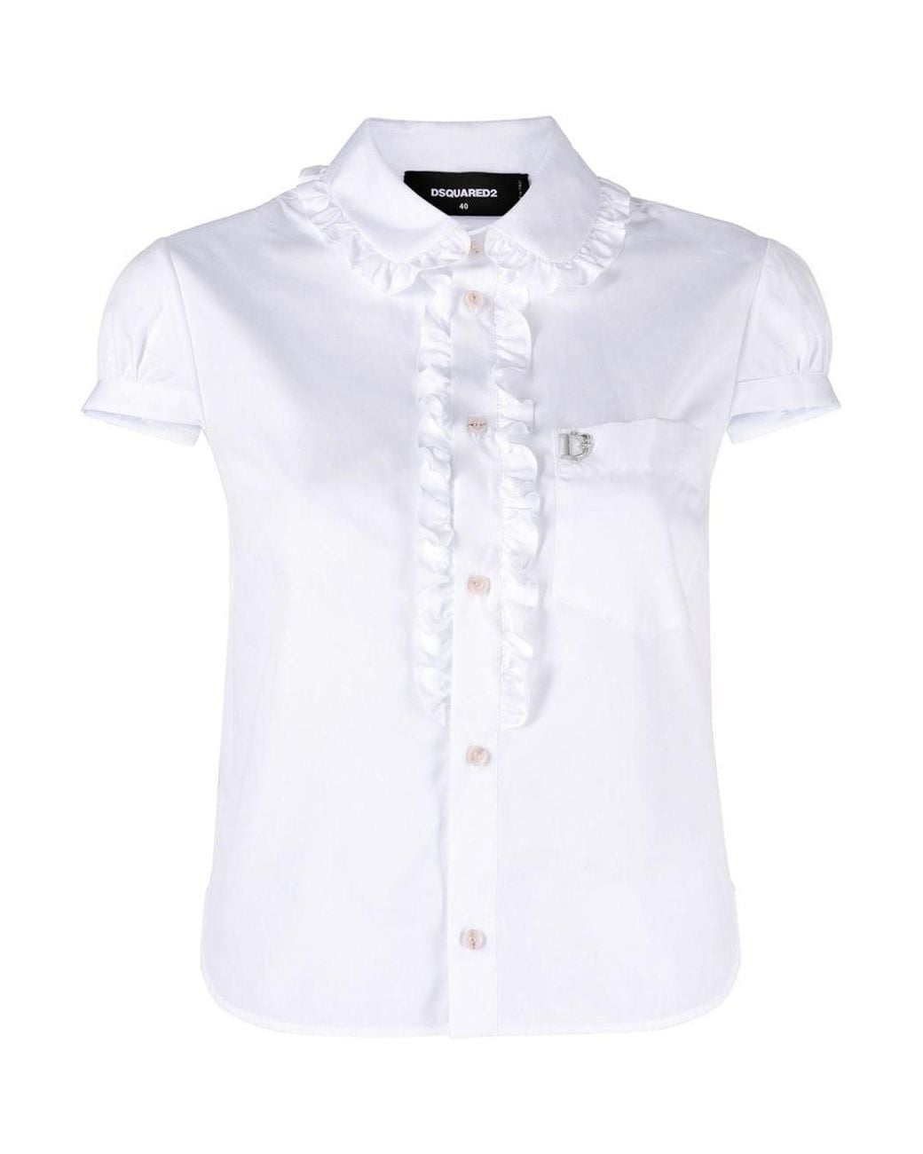 DSquared² White Cotton Shirt For