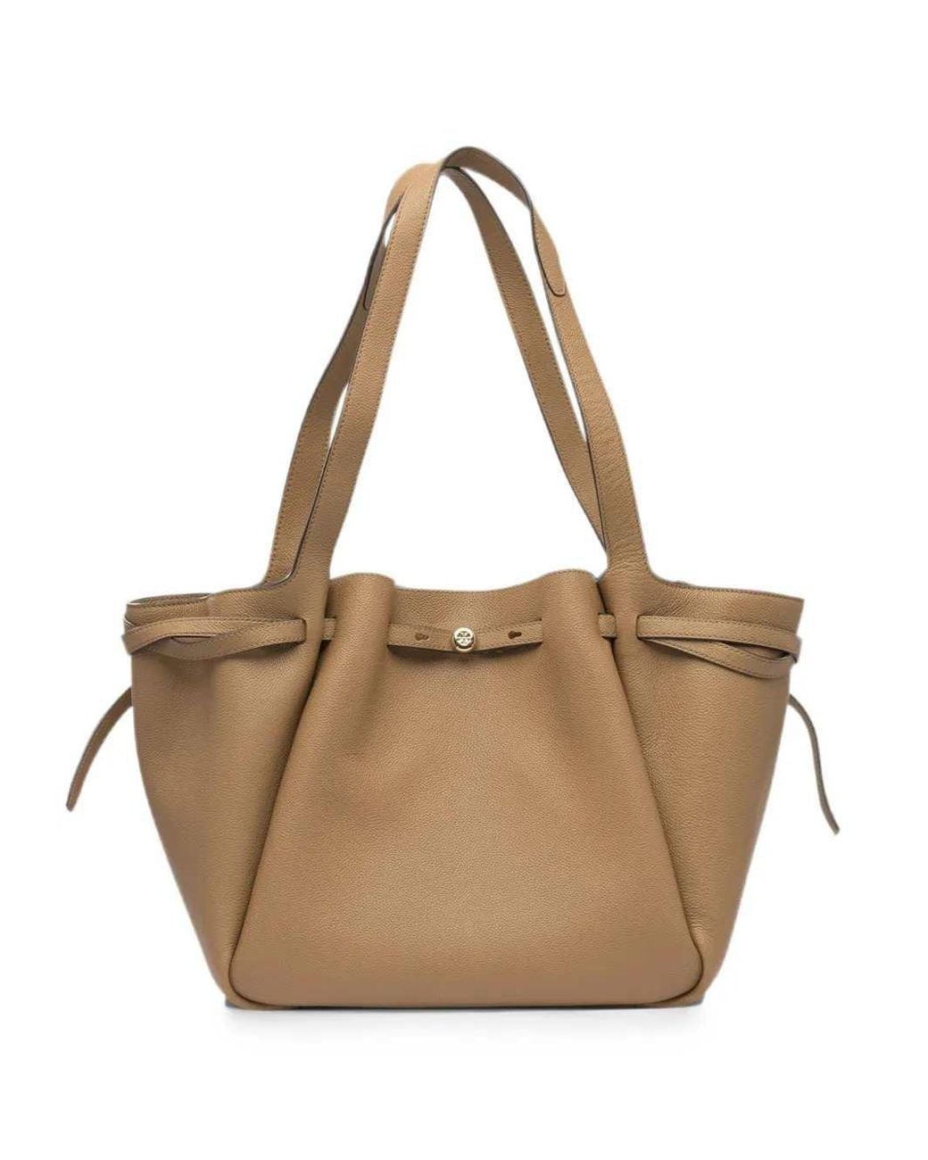 Tory Burch Natural Romy Grained Leather Shoulder Bag