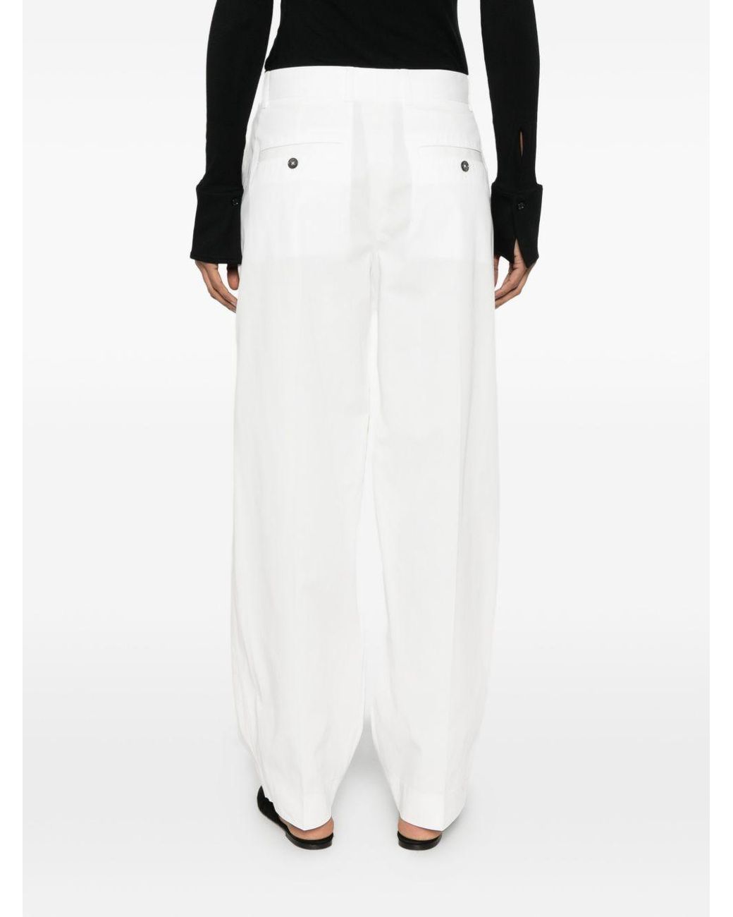 Totême White Relaxed Fit Pants