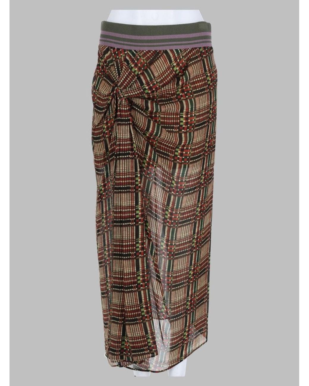 Dries Van Noten Brown 100% Cv Fabric Skirt