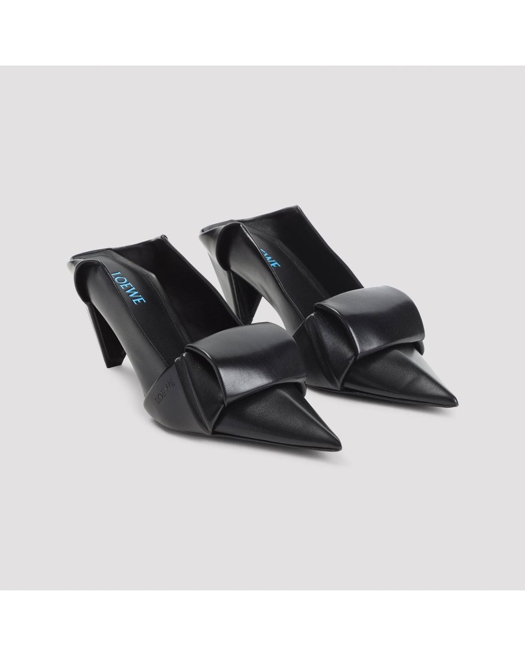 Loewe Black Origami Flap Back Pumps