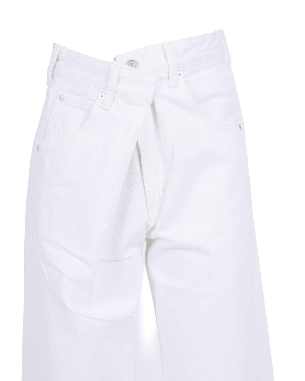Agolde White Vana Fold Jean