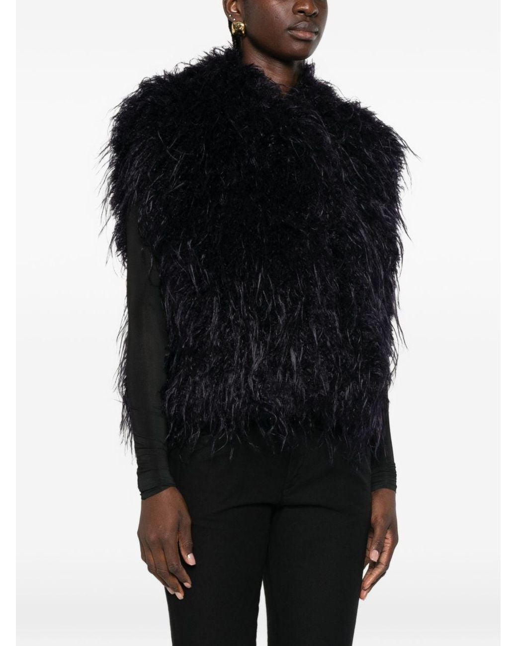 Forte_forte Black Ecofur Vest